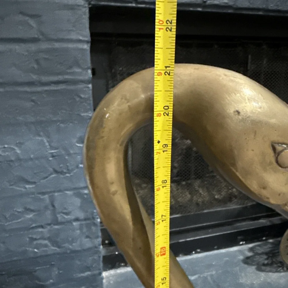 Vintage XL Brass Swan Figurine 21
